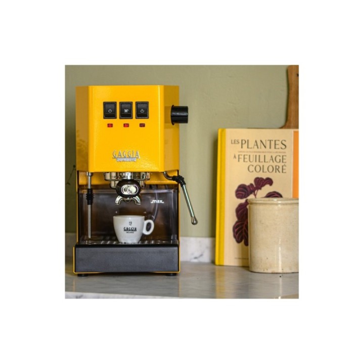 Gaggia Classic E24 Sunshine Yellow Espressomaskine Inkl. Eureka Mignon Perfetto & Baristaudstyr