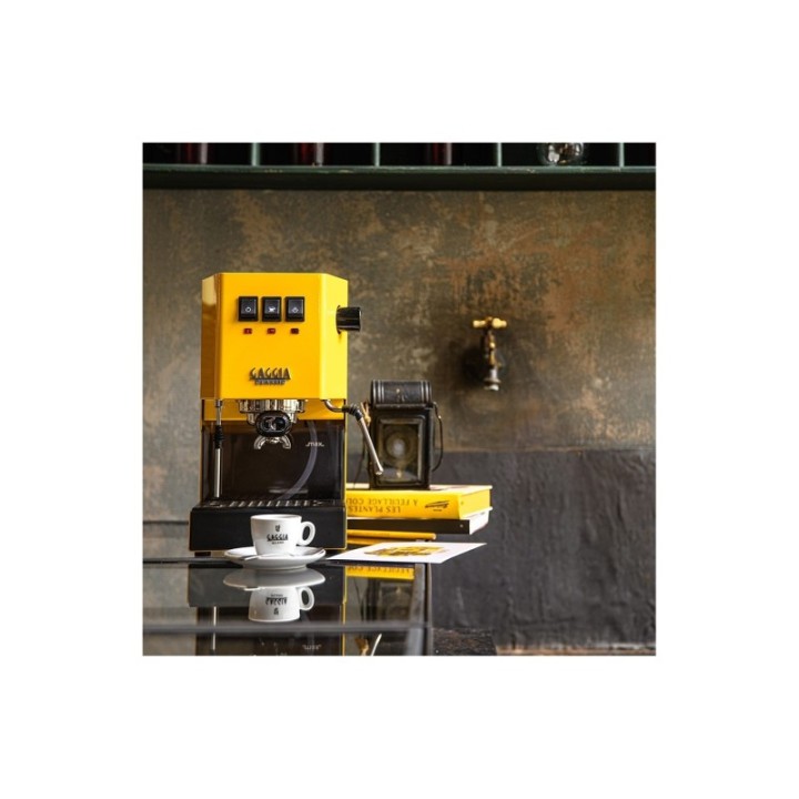 Gaggia Classic E24 Sunshine Yellow Espressomaskine Inkl. Baristaudstyr