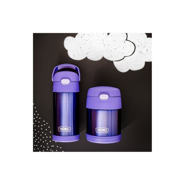 Thermos  Funtainer Drikkeflaske m. Sugerør 355 ml Violet
