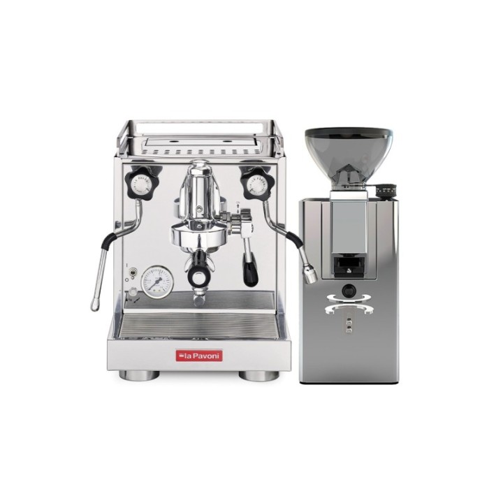 La Pavoni New Cellini Classic LPSCCS01EU Inkl. New Kube Chrome Espressokværn