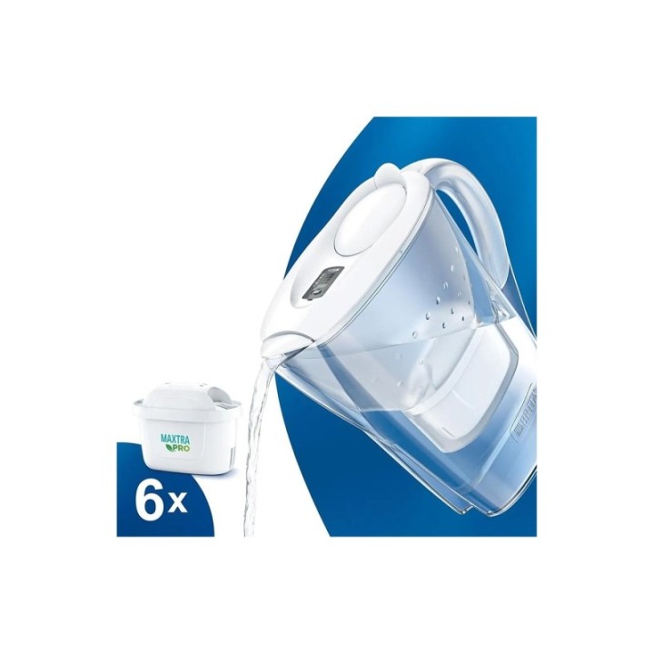 BRITA Marella 2,4L Hvid Inkl. 6 stk Maxtra Pro Filter