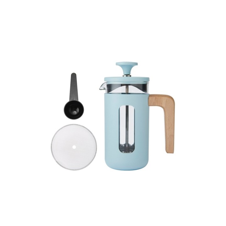 La Cafetière Pisa 3 Kop. Stempelkande Himmelblå