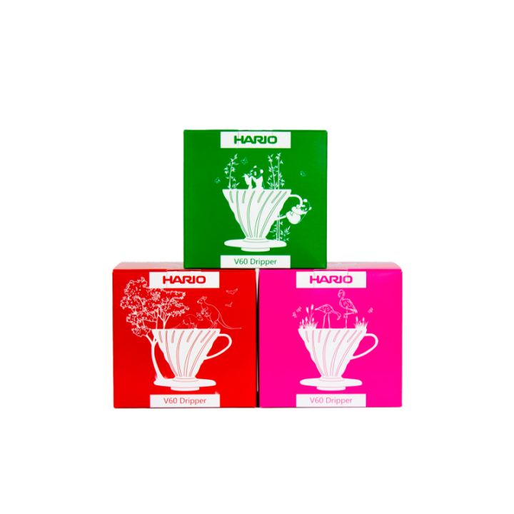 Hario V60 Dripper Rød 2 Kop. Inkl. Filtre