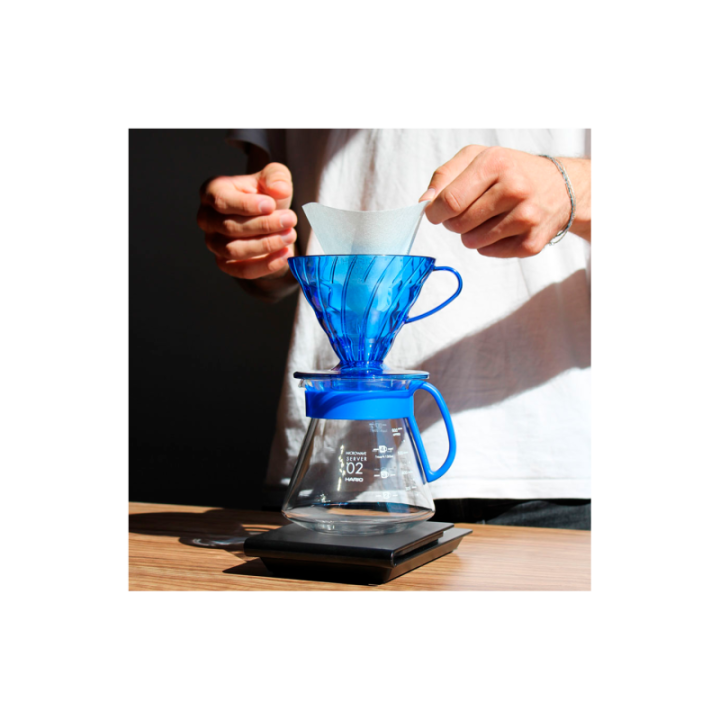 Hario V60 Dripper Blå 2 Kop. Inkl. Filtre