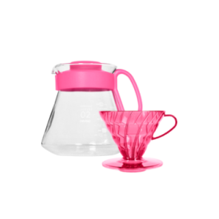 Hario V60 Filterbryg Sæt Pink Inkl. Range Server, Dripper & Filtre