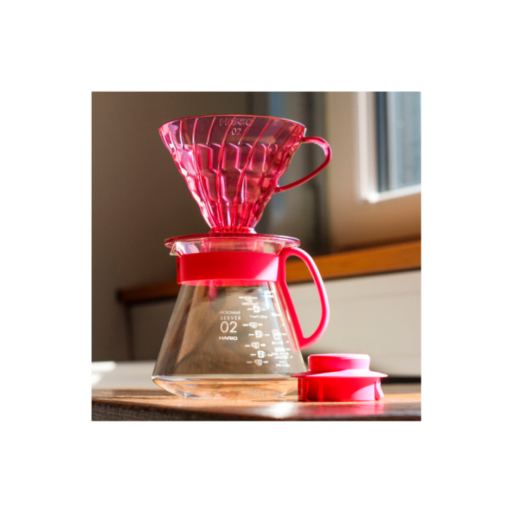 Hario V60 Filterbryg Sæt Pink Inkl. Range Server, Dripper & Filtre