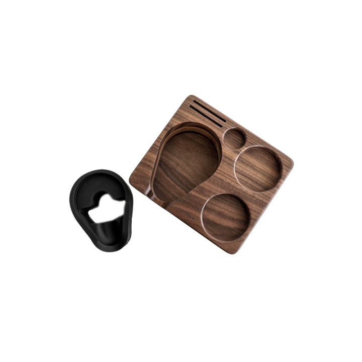 Normcore Kompakt Tamper Station Valnøddetræ 58 mm