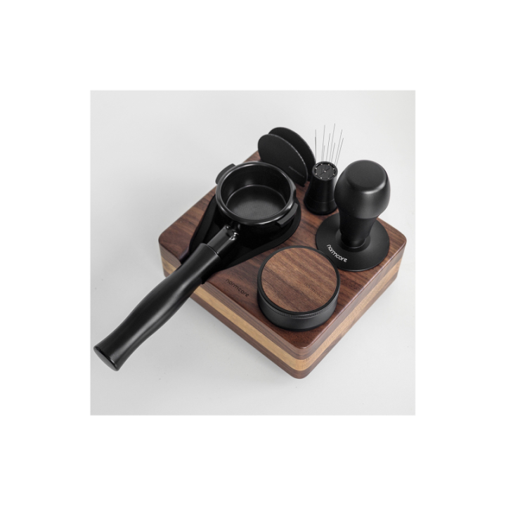 Normcore Kompakt Tamper Station Valnøddetræ 58 mm