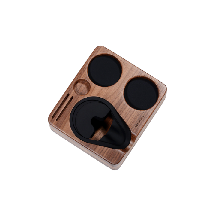 Normcore Kompakt Tamper Station Valnøddetræ 58 mm
