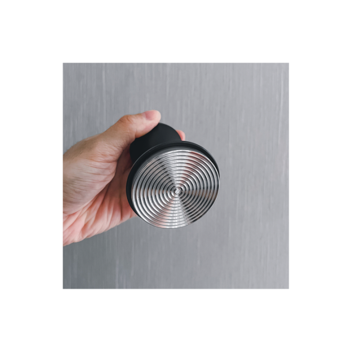 Normcore V4 Tamper med Fjeder & Riller 58 mm Sort