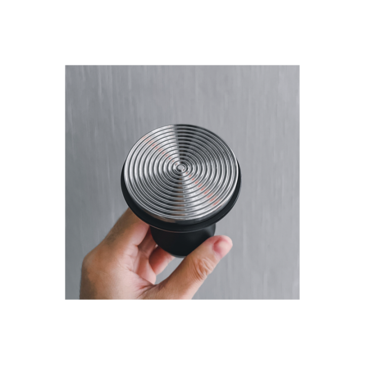 Normcore V4 Tamper med Fjeder & Riller 58 mm Sort