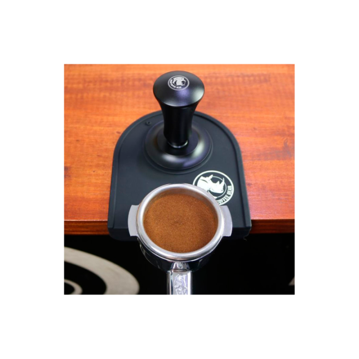 Rhino Classic Portafilter Stampemåtte med kant Sort