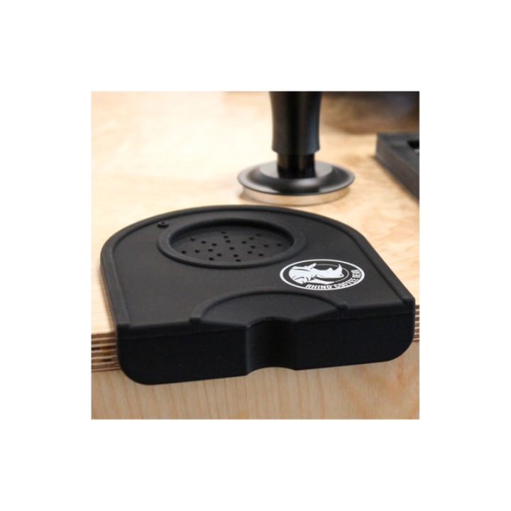 Rhino Classic Portafilter Stampemåtte med kant Sort