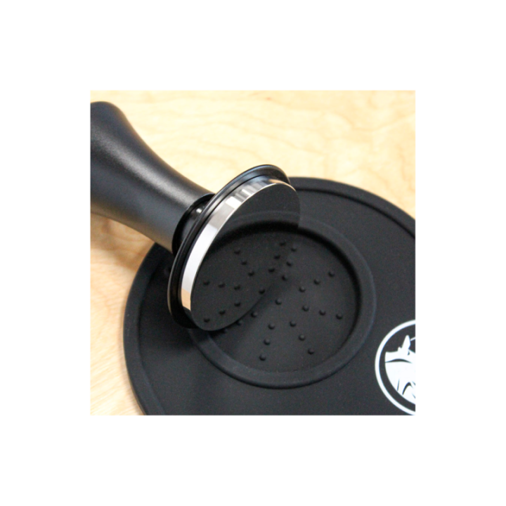 Rhino Classic Portafilter Stampemåtte med kant Sort