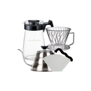 Hario Pegasus 02 Server Inkl. Papir Filtre 02, Dripper 02 & V60 kedel