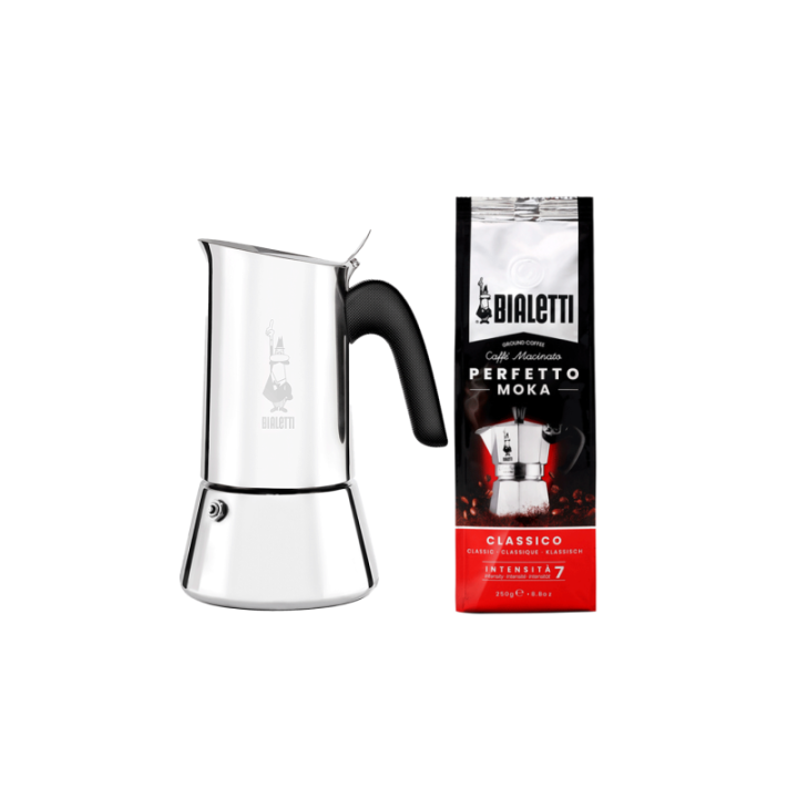 Bialetti New Venus 6 Kop. Espressokande Inkl. Malet Kaffe 250g