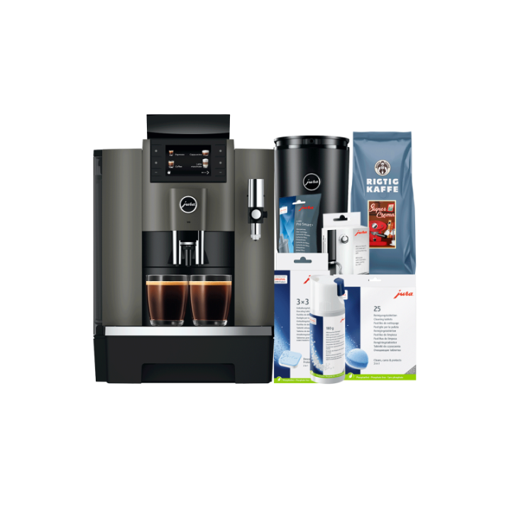 Jura WE8 (EA) Espressomaskine Inkl. 2,5L Cooler, Pleje & 6kg Kaffe