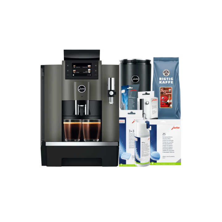 Jura WE8 (EA) Espressomaskine Inkl. 1L Cooler, Pleje & 6kg Kaffe
