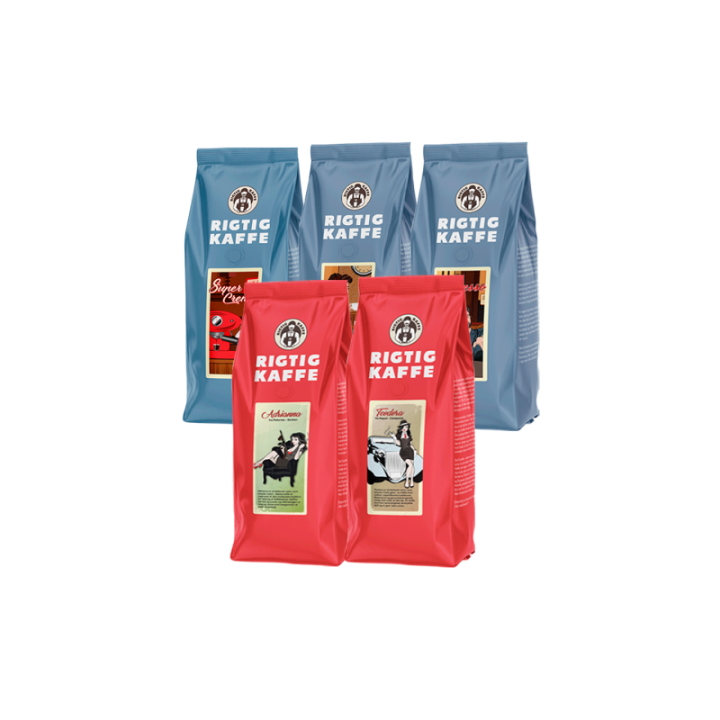 Rigtig Kaffe Mixpakke 2,5kg Hele kaffebønner
