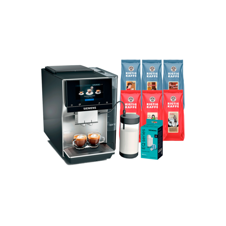 Siemens TP715R07 EQ700 Inox Silver Metallic Inkl. Pleje & 3kg Kaffe