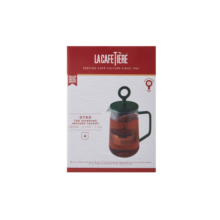 La Cafetière Gyro Spinfuser 1,25 L Tebrygger Grøn/Glas