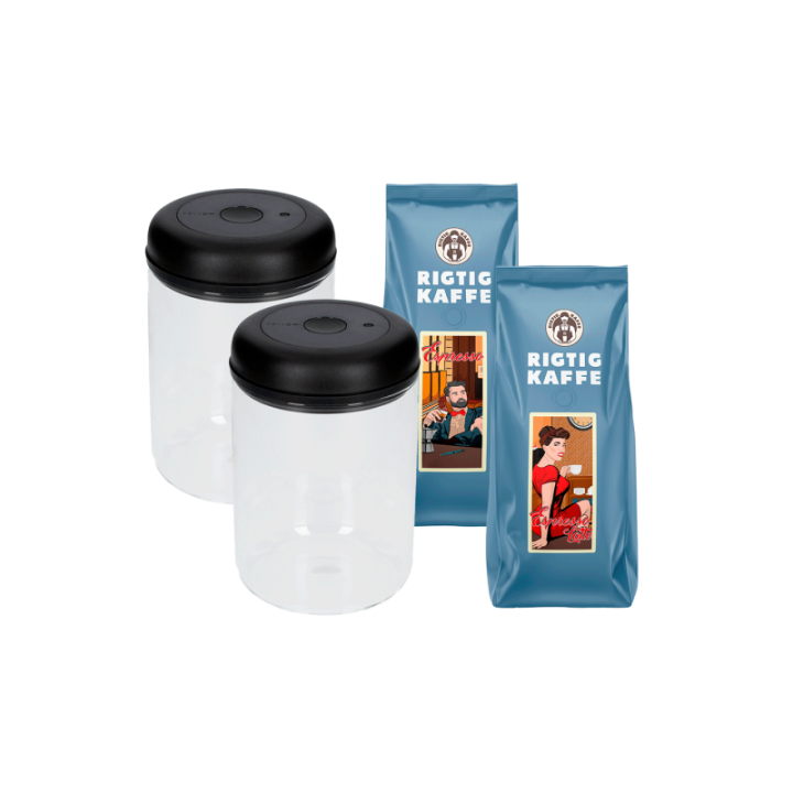 Fellow Atmos Vakuum Kaffebeholder 2 stk Inkl. 2x500g Rigtig Kaffe