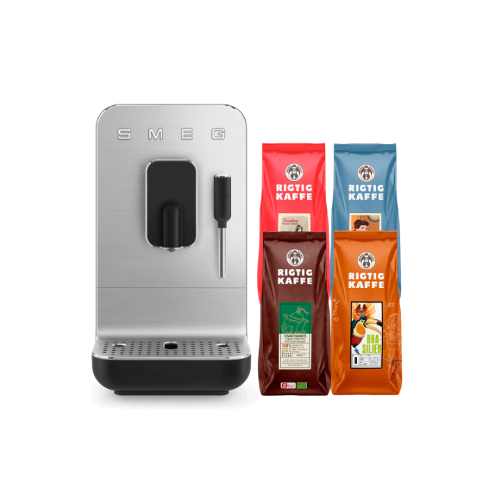 Smeg BCC12BLMEU Sort Inkl. 1,8kg Rigtig Kaffe Mixpakke Kaffebønner