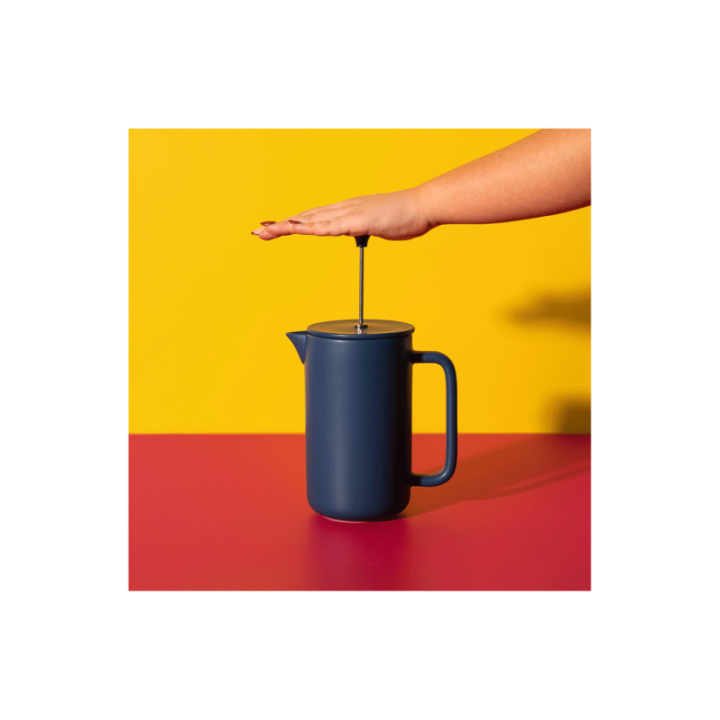 La Cafetière Arezzo 8 Kop. Stempelkande Navy