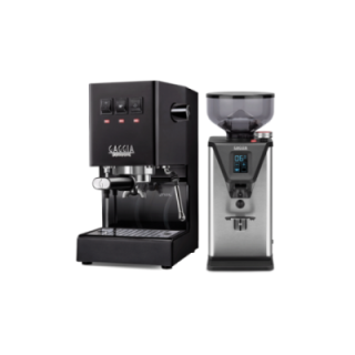 Gaggia Classic E24 Sort Espressomaskine Inkl. Gaggia MDF 55 Chrome Espressokværn