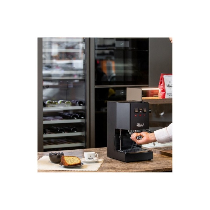 Gaggia Classic E24 Sort Espressomaskine Inkl. Gaggia MDF 55 Chrome Espressokværn