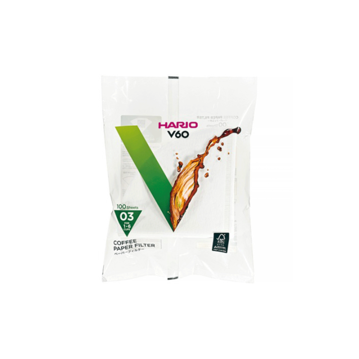 Hario Papir Filtre 3 Kop. 100 Stk