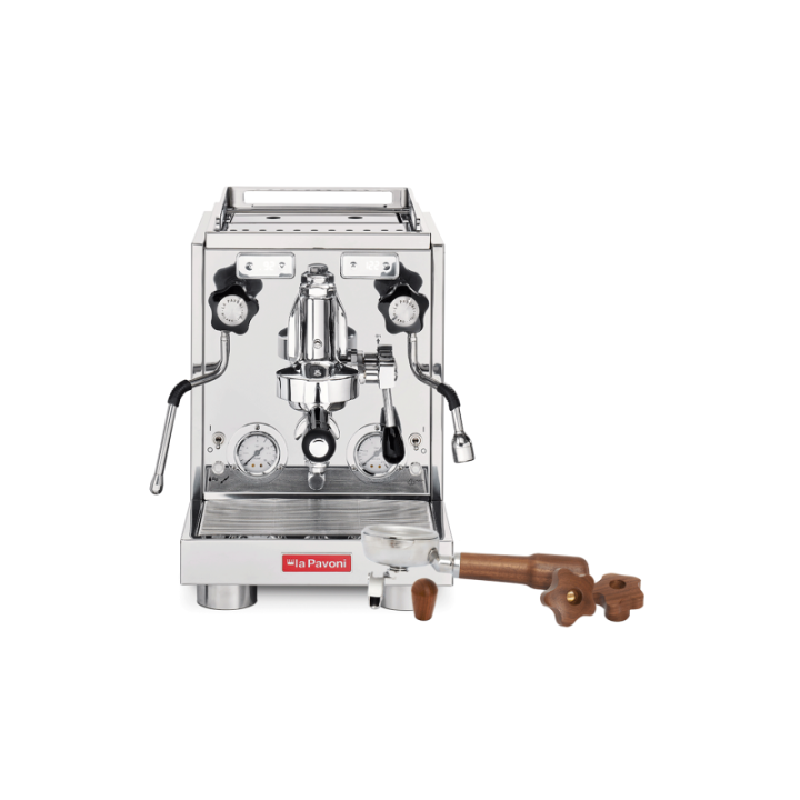 La Pavoni New Botticelli Evolution LPSBVS03EU Espressomaskine Inkl. Portafilter Double Spout & Greb Valnød