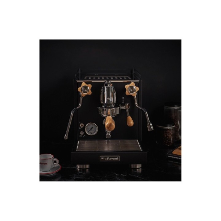 La Pavoni New Botticelli Evolution LPSBVS03EU Espressomaskine Inkl. Portafilter Double Spout & Greb Valnød