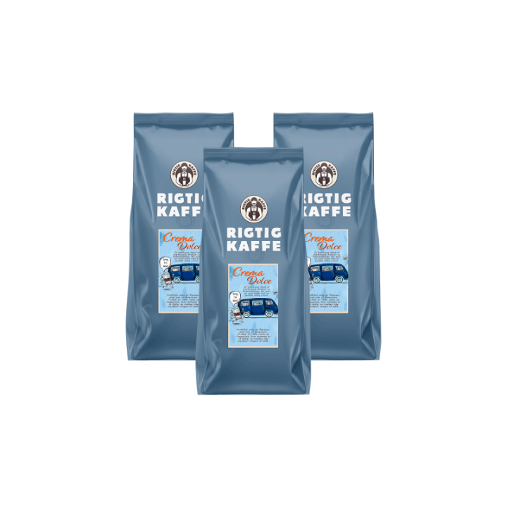 Rigtig Kaffe Dolce Crema 3kg Hele kaffebønner