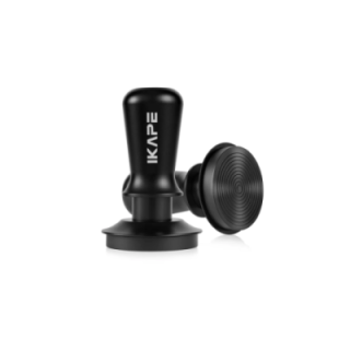 IKAPE V3 Kalibreret Tamper med Fjeder, Riller & Titaniumsbelægning 58 mm Sort