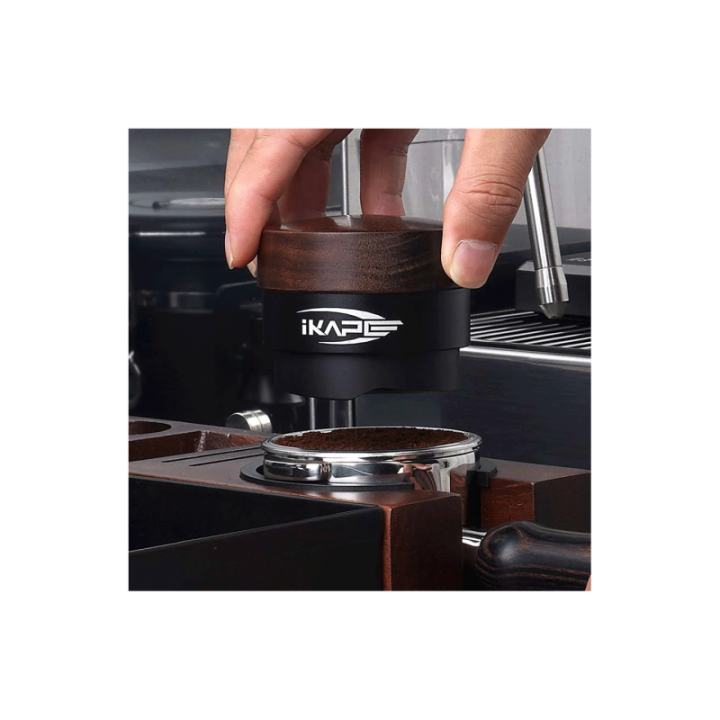 IKAPE Coffee Gravity Leveling Tool V1 Titanium 53,3 mm Valnød