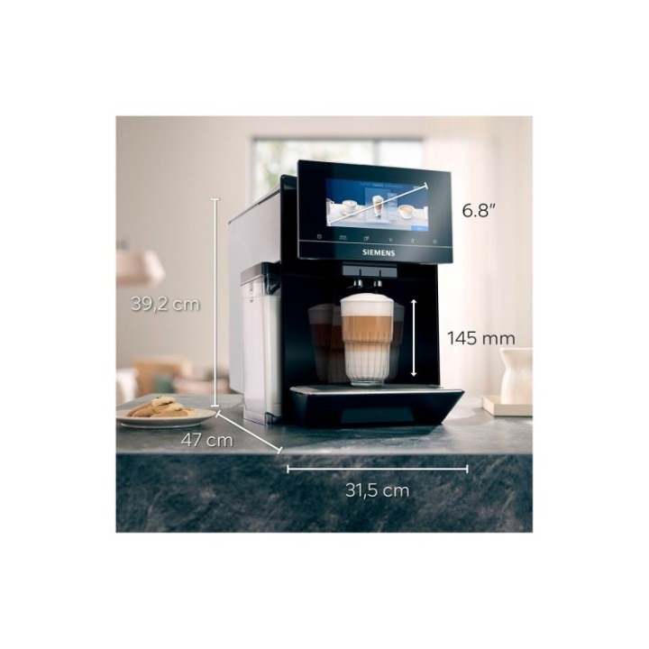 Siemens TQ903R09 EQ900 Espressomaskine Inkl. Rigtig Kaffe Super Crema 2kg, Dolce Crema 2kg & Crema Intenso 2kg Hele kaffebønner