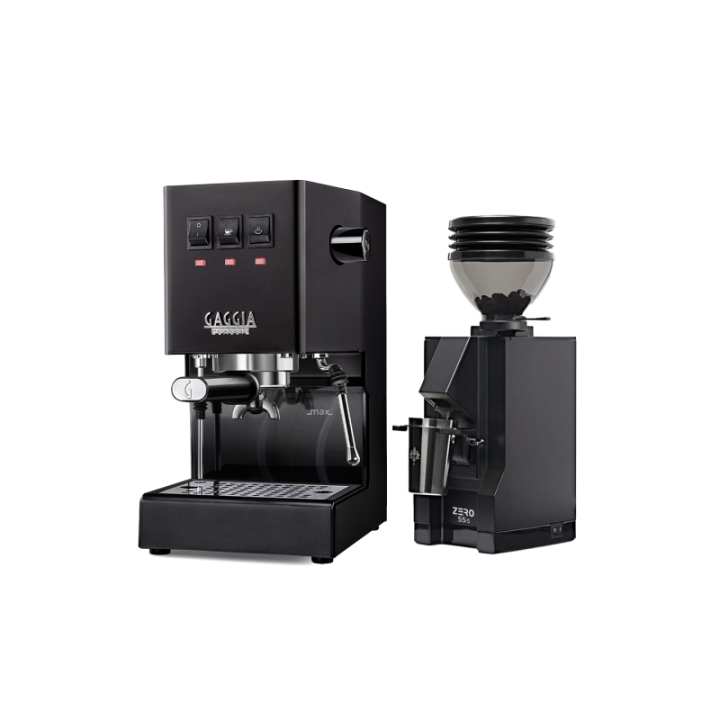 Gaggia Classic E24 Sort Espressomaskine Inkl. Eureka Mignon Zero 55s Mat Sort Espressokværn