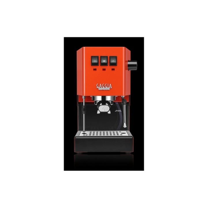 Gaggia Classic E24 Lobster Red Espressomaskine Inkl. Eureka Mignon Zero 55s Mat Sort Espressokværn