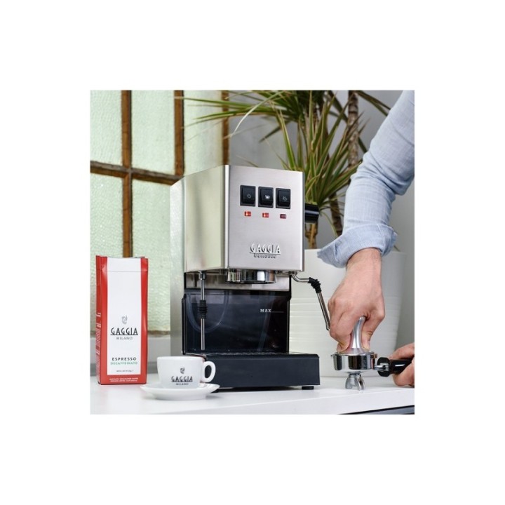 Gaggia Classic E24 Stål Espressomaskine Inkl. Eureka Mignon Zero 55s Mat Sort Espressokværn
