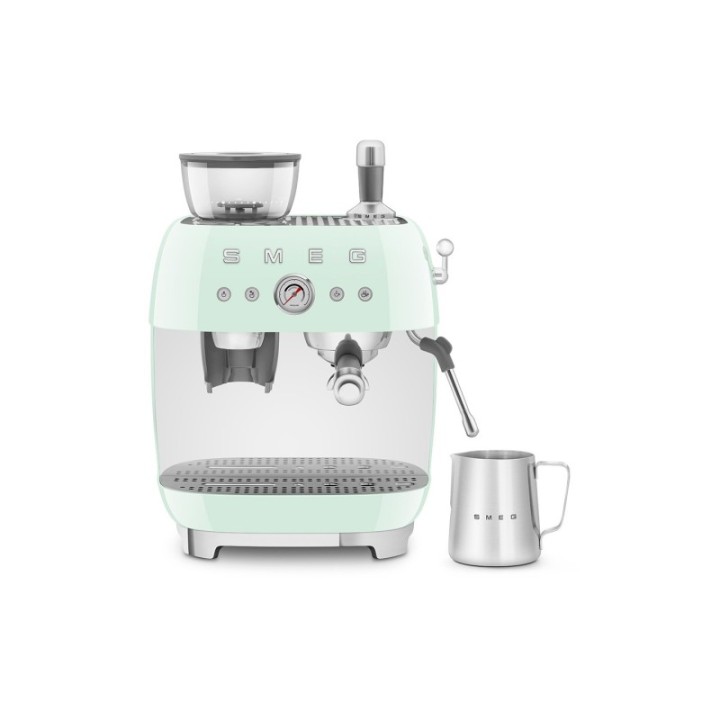 Smeg EGF03PGEU Manuel espressomaskine Inkl. Kværn Pastelgrøn & Rigtig Kaffe Bestseller Mixpakke 3kg Hele kaffebønner