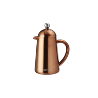 La Cafetière Havana 3 Kop. Stempelkande Kobber Inkl. La Cafetière Krus 30 cl 2 Stk Kobber