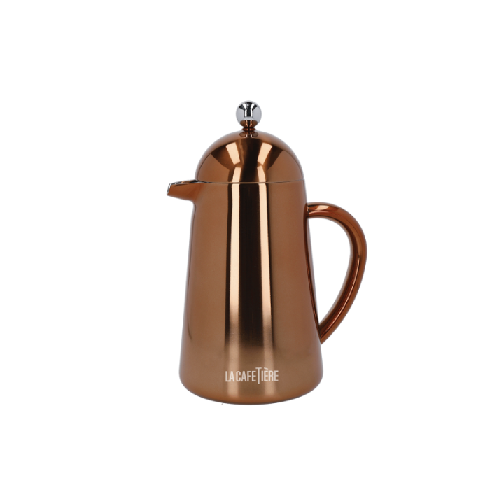 La Cafetière Havana 8 Kop. Stempelkande Kobber Inkl. La Cafetière Krus 30 cl 2 Stk Kobber