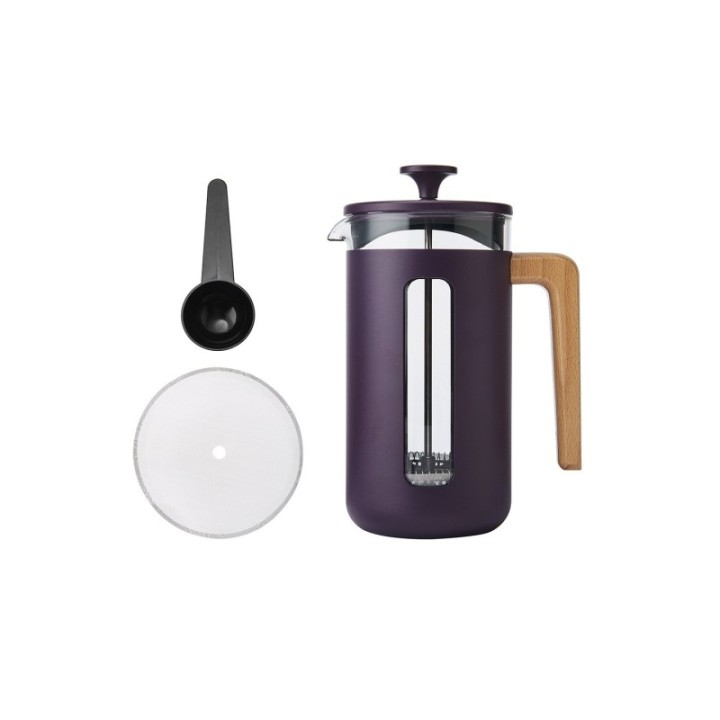 La Cafetière Pisa 8 Kop. Stempelkande Lilla Inkl. House of Barista Elektrisk Kaffemølle & 400g Rigtig Kaffe