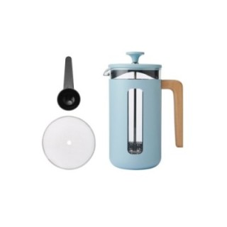 La Cafetière Pisa 8 Kop. Stempelkande Himmelblå Inkl. Fløjtekedel 1,6 L Himmelblå & Krus 35 cl 2 Stk Himmelblå