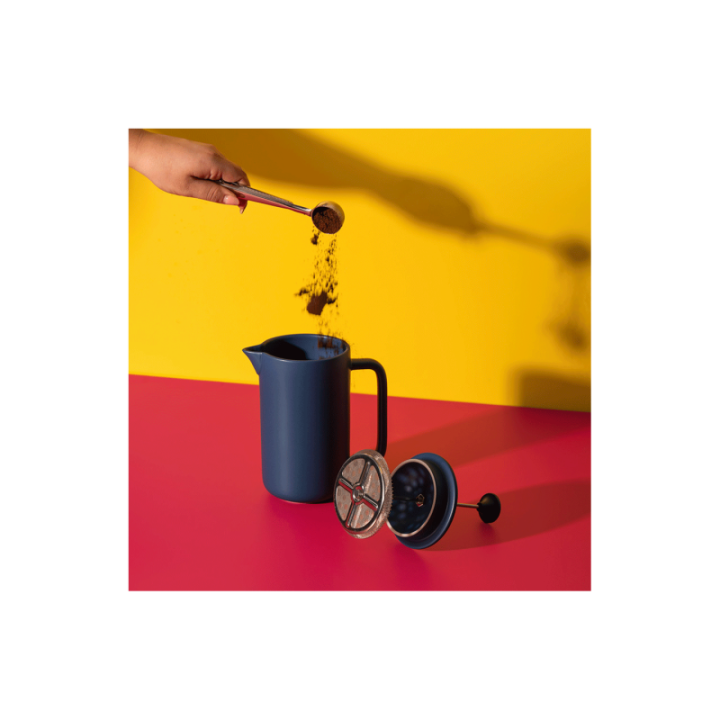 La Cafetière Arezzo 8 Kop. Stempelkande Navy Inkl. Krus 35 cl 2 Stk Navy