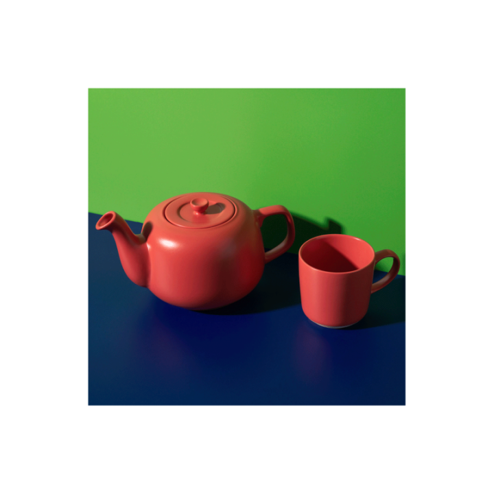 La Cafetière 1,2 L Tebrygger Inkl. Krus 35 cl 2 Stk Rød & Østerlandsk Thehus Pyramidetebreve 24 stk