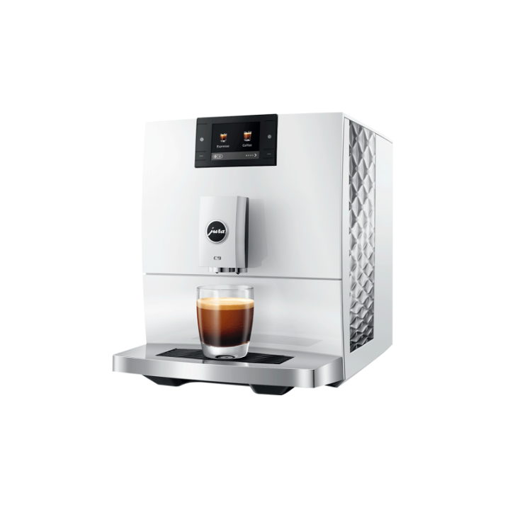 Jura C9 (EA) Piano White Espressomaskine Inkl. Startpakke DK sprog