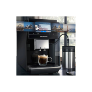 Siemens TP713R19 EQ700 Classic Piano Sort Espressomaskine Inkl. Siemens Mælkebeholder Glas 0,7L