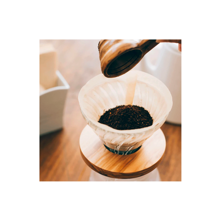 Hario V60-02 Glas Dripper Oliventræ 2 Kop.